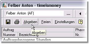 Stundenerfassung - Monat abgeben